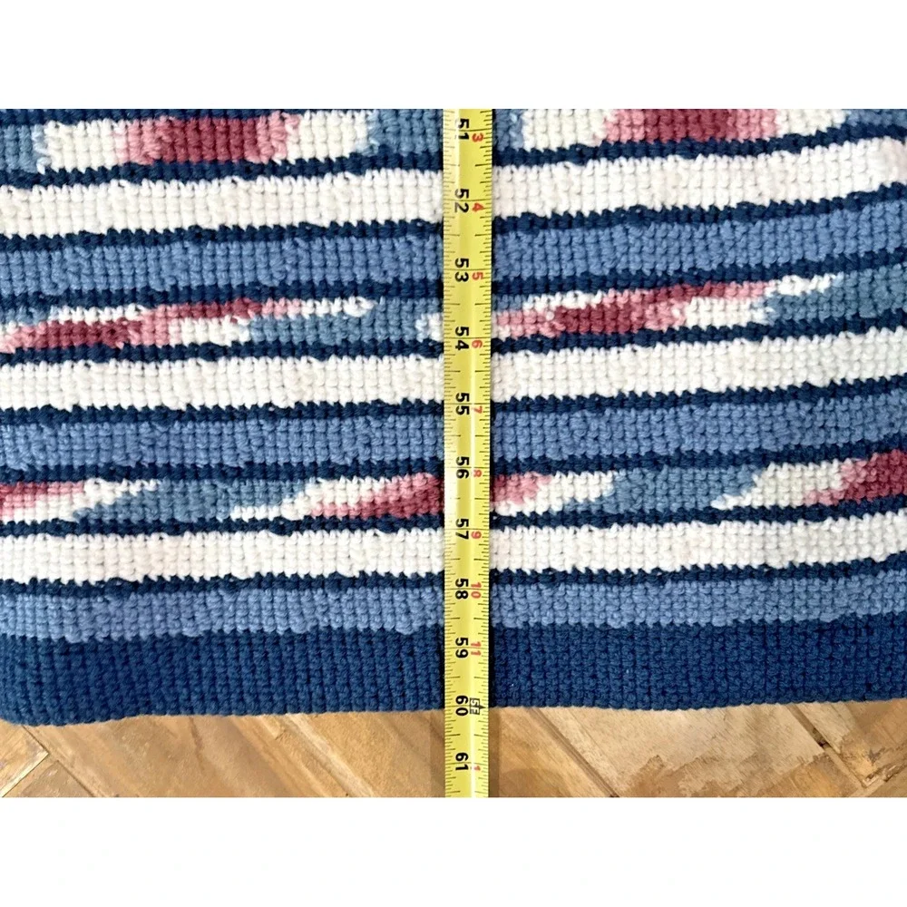 Vtg Handcrafted Afghan Blanket – 60